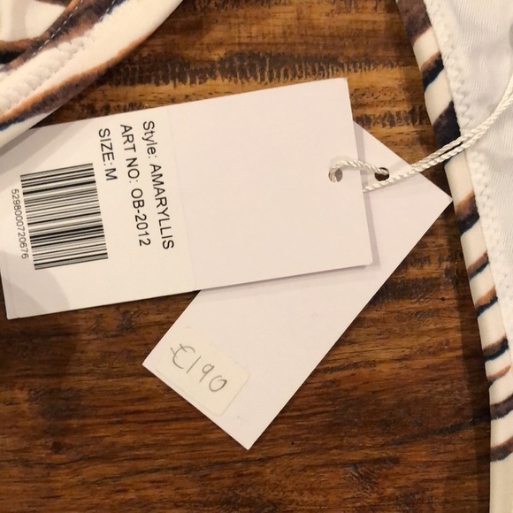 Ocean Blue Amaryllis Bikini Swimsuit M - Picture 4 of 7